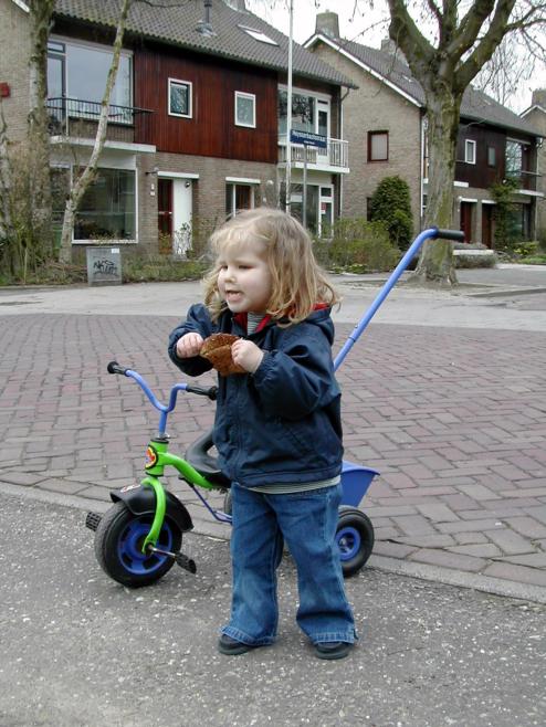 Sarah meer dan een weekje bij oma en opa in Dordrecht